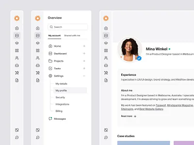 Dual-tier sidebar navigation — Untitled UI menu nav menu navigation portfolio product design profile side nav sidebar sidenav tabs ui design user interface user interface design