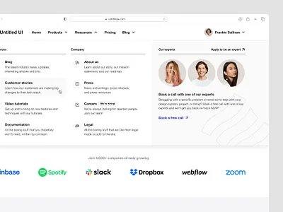 Meganav — Untitled UI clean ui header nav header navigation meganav menu minimal nav nav menu navigation ui design user interface web design webflow website design