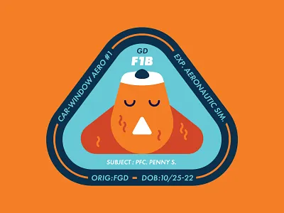 Aero Penny Patch adobe adobe illustrator aerodynamic cute dog doodle funny furry geometric golden retreiver goldendoodle graphic design illustration illustrator morale patch passion project patch pet study wind