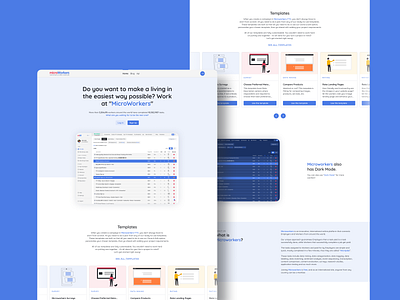 Microworkers Landing-Page Redesign 2023 behance clean design dribbble figma logo minimal mw simple ui web website work