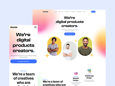 HexLab - Digital Marketing Agency Website UI Kit agency branding design digital figma interface landing page marketing seo ui ui design user ux ux design