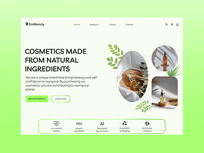 EcoBeauty design concept branding design ui