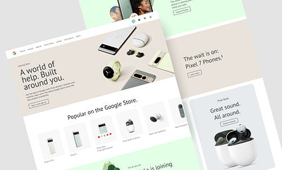 Google Store - Landing page app design ui ux website