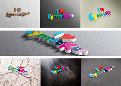 Free 3D Logo Mockups 3d effect 3d logo 3d logo mockup free mockup freebies mockup logo mockup