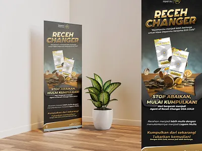 Banner Receh Changer EOA GOLD branding design graphic design