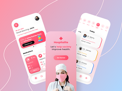 Medical Health Care Mobile App UI Screens - UI/UX Design - Figma app design figma freelance health app hospital app illustrator medical app medicine app minimal mobile app mobile design modern pharmacy app remote ui ui design uiux upwork ux ux design