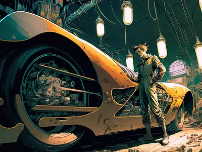 Car 9 ai art color concept design digital gradient illustration light midjourney minimal painting photoshop shadow simple