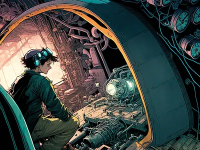 Car 7 ai art color concept design digital drawing gradient illustration light midjourney minimal painting photoshop shadow simple