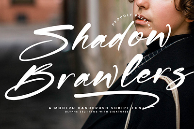 Shadow Brawlers - A Modern Handbrush Script Font style