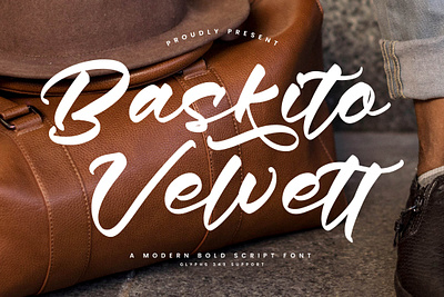 Baskito Velvett - A Modern Bold Script Font style