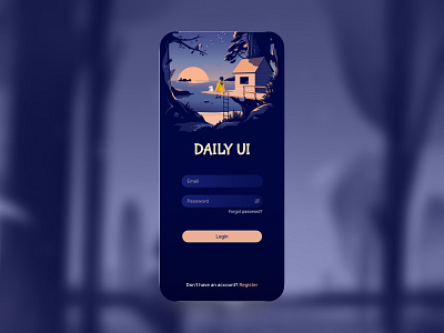 Login Screen daily ui graphic design ui