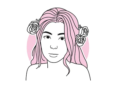 Beautiful Flat Line Illustration Avatar avatar business cartoon fiverr flat flat illustration gift graphic design illustration line art minimalist profile picture vector