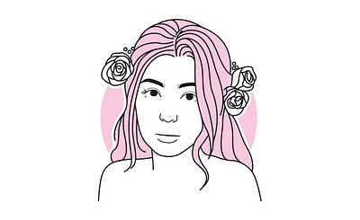 Beautiful Flat Line Illustration Avatar avatar business cartoon fiverr flat flat illustration gift graphic design illustration line art minimalist profile picture vector