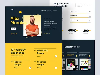 Personal Portfolio Web UI ashik cv cv resume home page landing page personal cv personal portfolio porfolio product designer resume template ui uiux web webdesign website