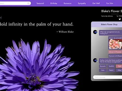 Flower Shop Conversation User Interface (CUI) bot chatbot conversation design cui design product