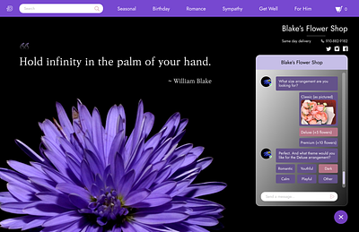Flower Shop Conversation User Interface (CUI) bot chatbot conversation design cui design product