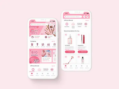 Beauty E-Commerce Mobile App beauty beauty app cosmetic design e commerce makeup mobile mobile app skincare ui ui design