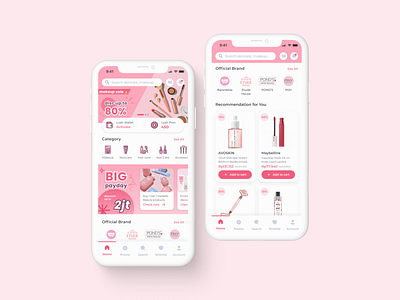 Beauty E-Commerce Mobile App beauty beauty app cosmetic design e commerce makeup mobile mobile app skincare ui ui design