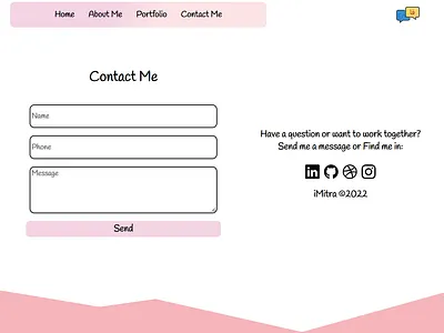 My Portfolio / contact me page branding design ui