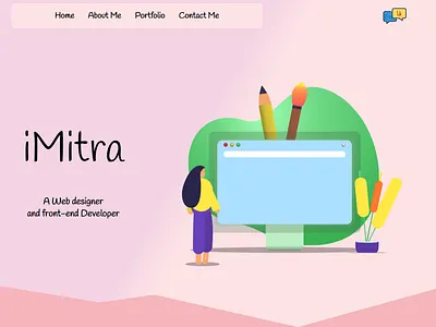 My Portfolio Home page branding design ui