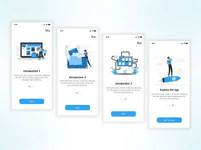 Onboarding / Introduction Screen Design app appdesign application branding design intro mobile mobile app onboarding onboarding screens simple splash splash screen start screen ui ui ux uidesign ux vector