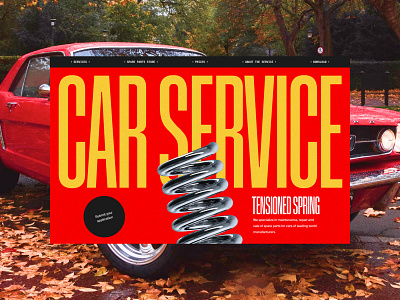 Car Service / Hero Screen car design digitalbutlers inspiration minimal red service typography ui yellow