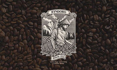 Coffee Vintage Illustration Logo branding coffee brand coffee illustration design graphic design hand draw handdrawn logo illustration packaging retro logo vintage logo