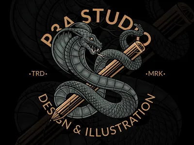 Cobra ink branding cobra handdrawn illustration