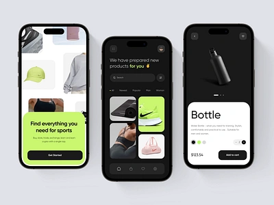 Sports Gear - eCommerce mobile application design app design application design clean digital product ecommerce ecommerce app minimal mobile application online shop product design ui ux