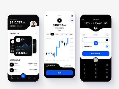 Crypto Wallet Mobile App Concept app crypto mobile ui wallet