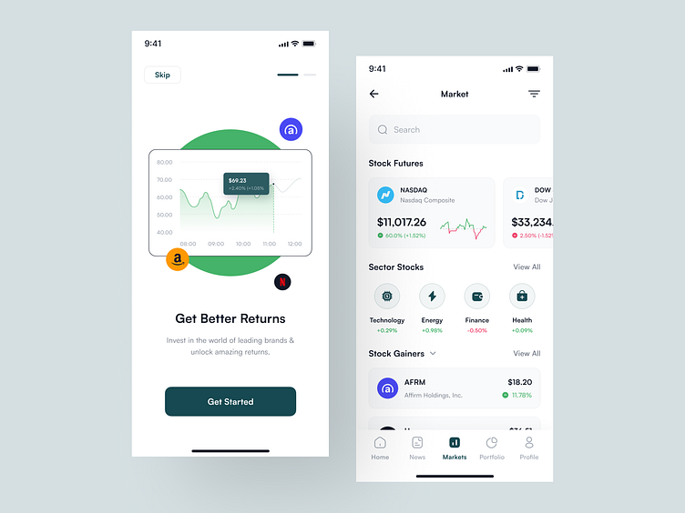 Invester - Stock Investment App Ui Kit By Zaky On Dribbble