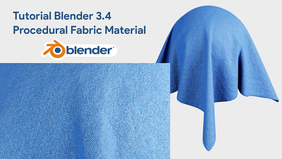 Blender 3.4 Tutorial Procedural Fabric Material 3d animation blender blender 3d blender tutorial blue cloth cycles design fabric illustration material modelling procedural realistic render simulation tutorial video youtube