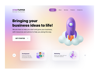 Startup website design design ui ux