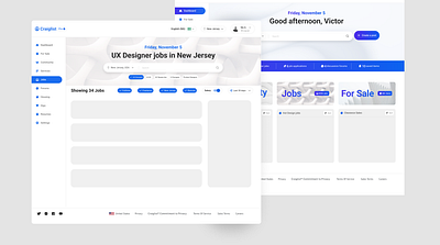 Craiglist website concept app design design process ui ux website