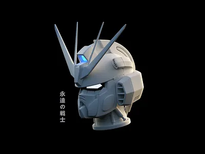 Mecha Head 3d blender blender3d gundam head mecha render robot