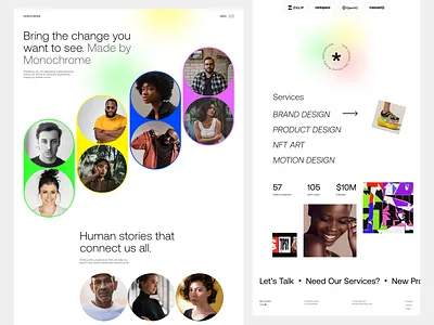 Monochrome Studio agencies brutalist design design agency design studio designer landing studio team ui ux vibrant web