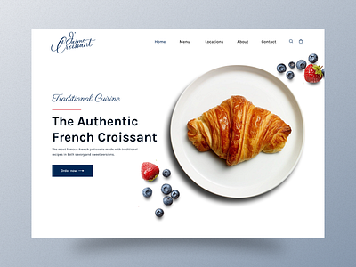 J'aime Croissant Website branding case study croissant cuisine delivery design food food delivery france french logo ui ui design ux ux design web design website