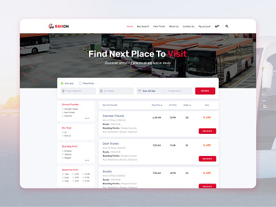 Bus Ticket Booking Online booking bus bus booking bus booking online commuting online ticket booking online ticketing ticket ticket book website ticketing transportation transportation website travel travel booking travel website ui ui design ux ux design webdesign