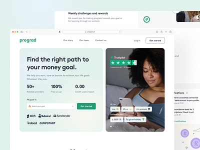 Prograd Landing Page business crypto design finance fintech investing investment landing page landing page design trading ui ui design ux ux design web design web3 website design
