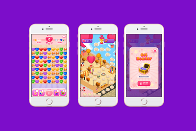 Match 3 Love Game for iOS 3match game ios match mobile uxui