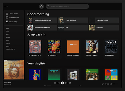 Spotify Redesign dark mode design graphic design music player redisign spotify ui ux