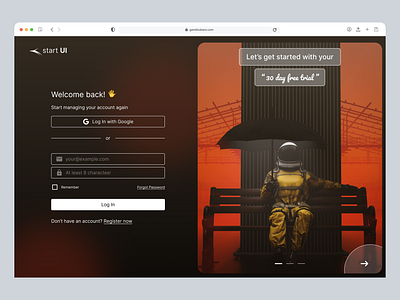 Log in Website | Exploration UI Design form log in log in log in design mobile mobile design nft ui ui log in ui nft uiux design website website design website nft