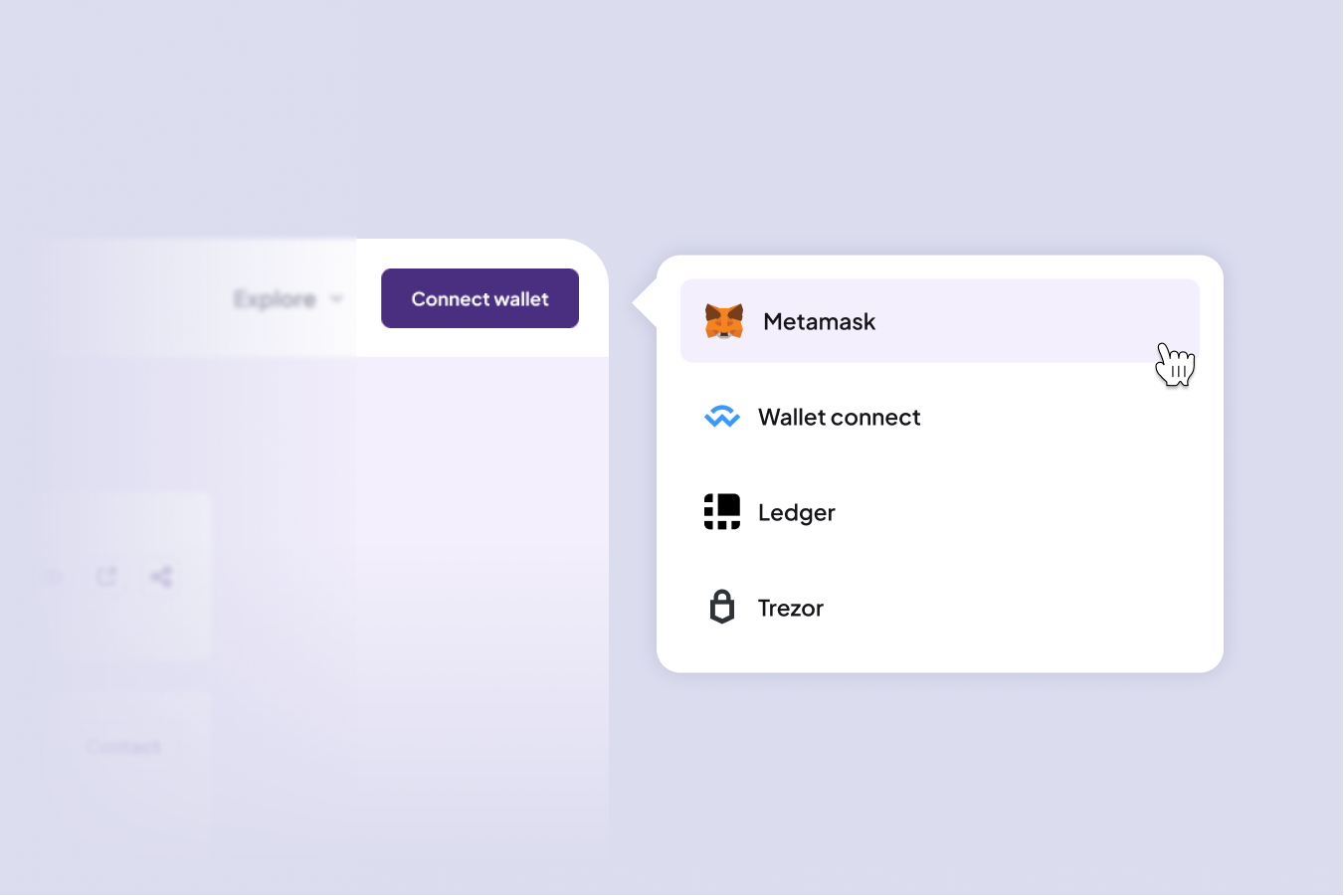 Wallet integrations for an NFT marketplace