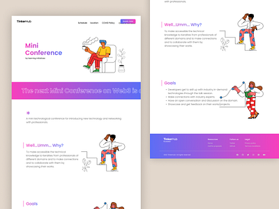 Tech Conference Landing page design graphic design illustration logo ui ux