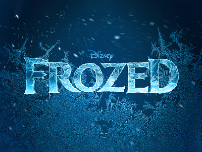 FROZEN | Text Effect - Photoshop Template 3d 3d text animation cinematic design disney download file film frozen ice logo mockup movie photoshop pixar psd template
