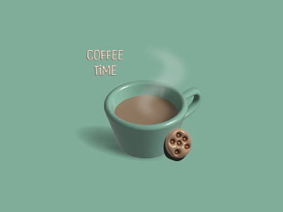 Coffee time 3D illustration 3d illustration coffee design graphic design vector