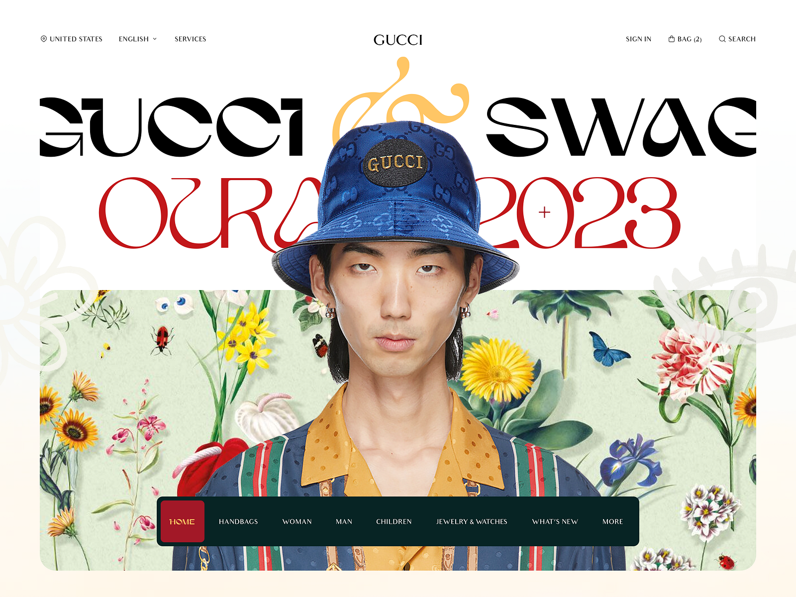 Gucci site Concept by tmrw. by tmrw. on Dribbble