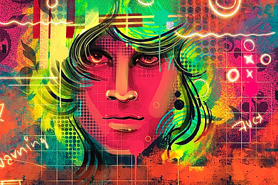 Jim Morrison character design dribbbble dribbble best shot illustration illustrator ipad procreate vec vector