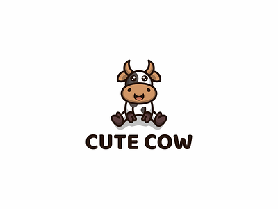 CuteCow Logo brand branding design graphic design illustration logo motion graphics ui ux vector