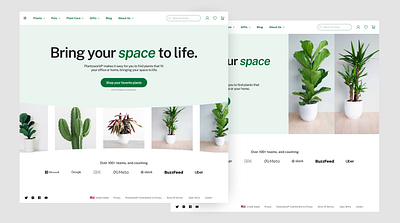 Landing page - Plant e-commerce website app dashboard design design process ui ux website